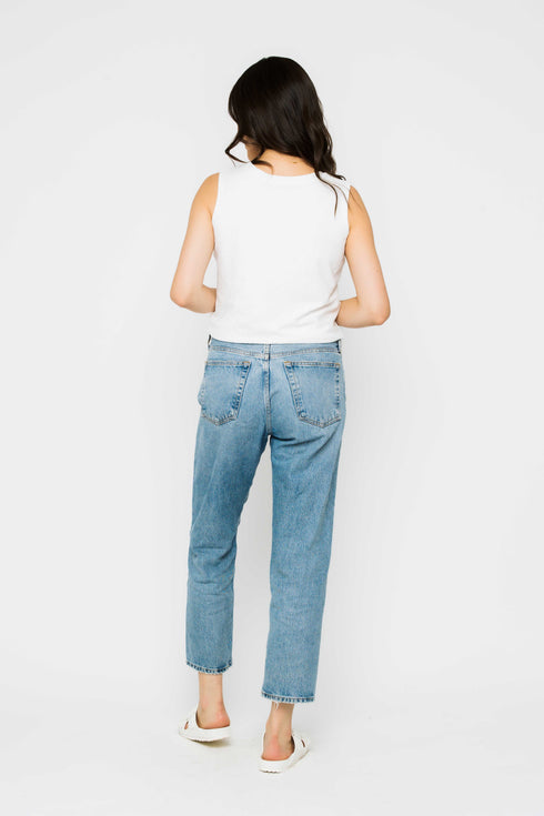 Ginny-Eyelet Gathered Tank